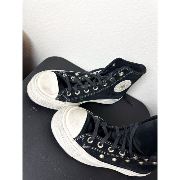 Converse Chuck Taylor All Star Suede Studs Lift Platform Hi Shoes Womens 6.5 - Picture 4 of 8
